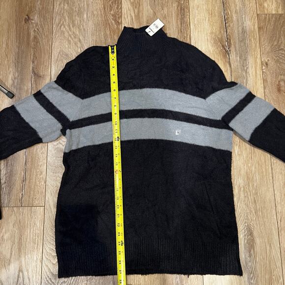EXPRESS Women's Turtleneck Sweater Size L In Black/Gray - Picture 3 of 8